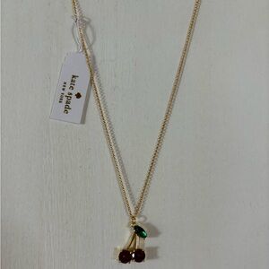 Kate Spade Cherry necklace with dust bag
